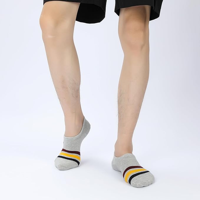 WANDER No Show Socks Mens 7/8 Pair Cotton Thin Non Slip Low Cut Men Invisible Sock 6-8/9-11/12-14