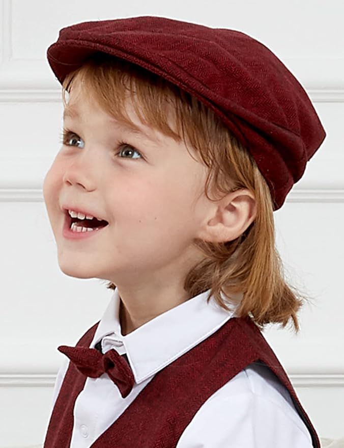 A&J DESIGN Baby Boys Tweed Vintage Drivers Cap Kids Beret Hat