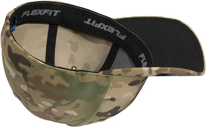 G&B American Flag Baseball Cap, 6277 Flex Fitted, Blackout Design, Patriotic US Flag Hat for Men and Women