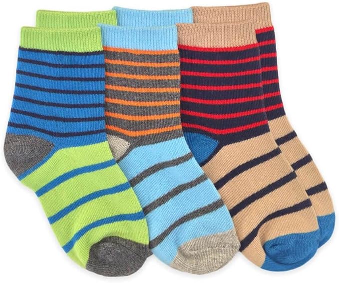 Jefferies Socks Boys Fashion Novelty Dinosaur Stripes Pattern Variety Crew Socks 9 Pair Pack