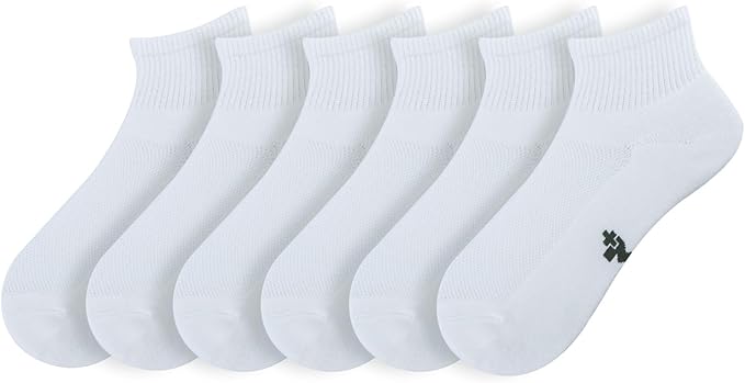 +MD 6 Pairs Ankle Socks for Women and Men, Bamboo Viscose Smell Control Cushioned Sole Casual Low Cut Socks