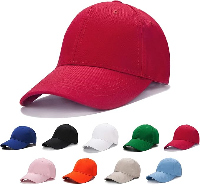Edoneery Baseball Cap for Kids-Adjustable Washed Cotton Golf Toddler Hat for Boys & Girls