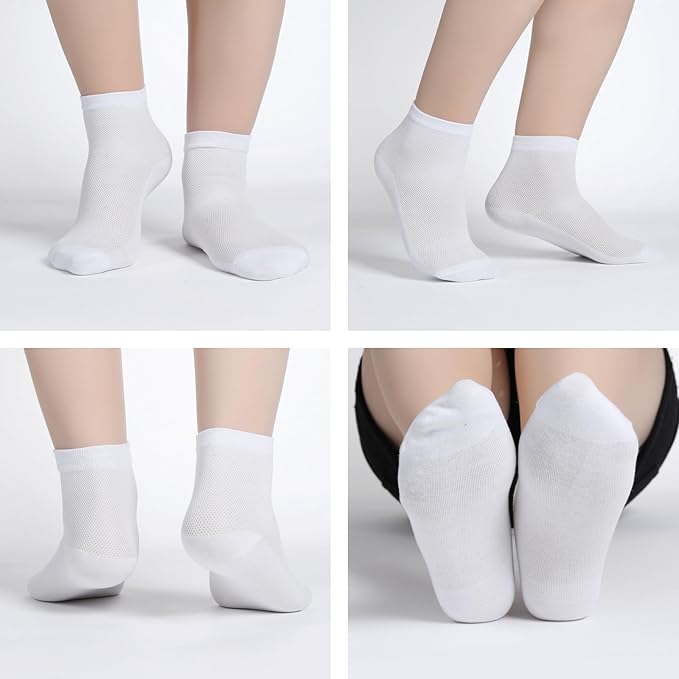 Women's Thin Cool Socks, Comfort Breathable Lightweight Ankle Socks