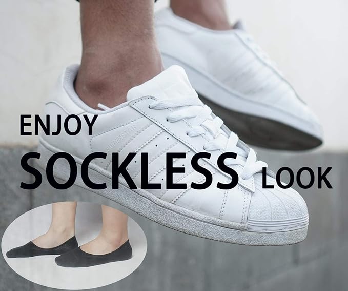 WHISPER DEER No Show Socks Men Invisible Low cut Loafer Sneaker Socks Non-Slip