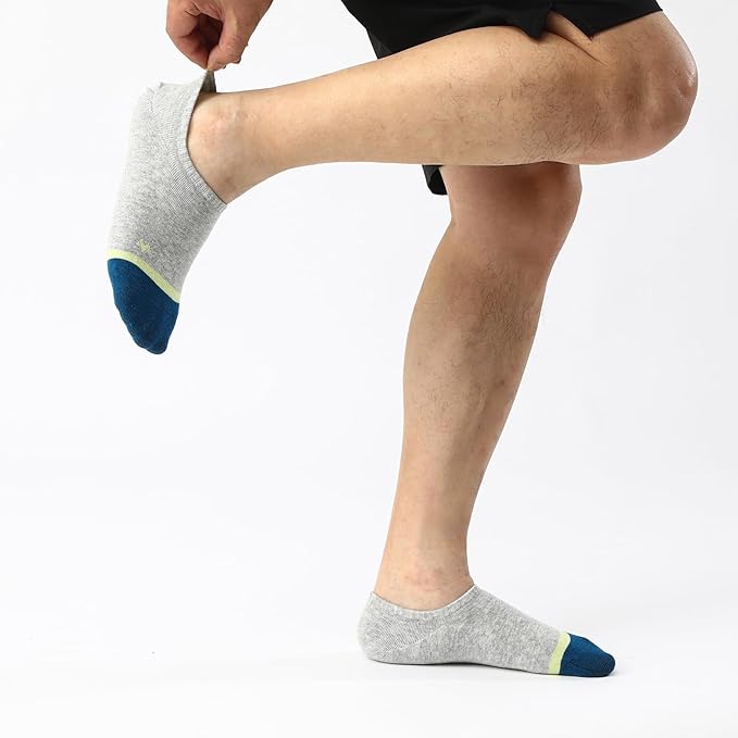 WANDER No Show Socks Mens 7/8 Pair Cotton Thin Non Slip Low Cut Men Invisible Sock 6-8/9-11/12-14