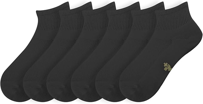 +MD 6 Pairs Ankle Socks for Women and Men, Bamboo Viscose Smell Control Cushioned Sole Casual Low Cut Socks
