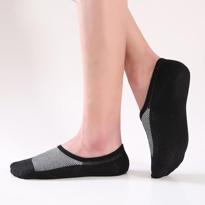 WANDER No Show Socks Mens 7/8 Pair Cotton Thin Non Slip Low Cut Men Invisible Sock 6-8/9-11/12-14