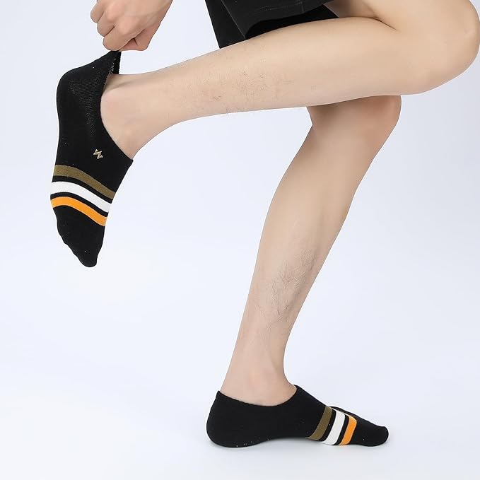 WANDER No Show Socks Mens 7/8 Pair Cotton Thin Non Slip Low Cut Men Invisible Sock 6-8/9-11/12-14