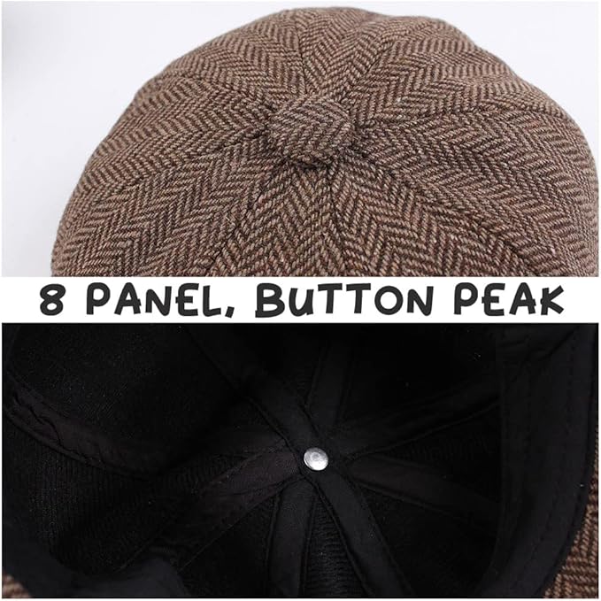 Toddler Boys Newsboy Caps Baby Kids Driver Cap Hat Vintage Tweed Flat Pageboy Hats 1-4 Y