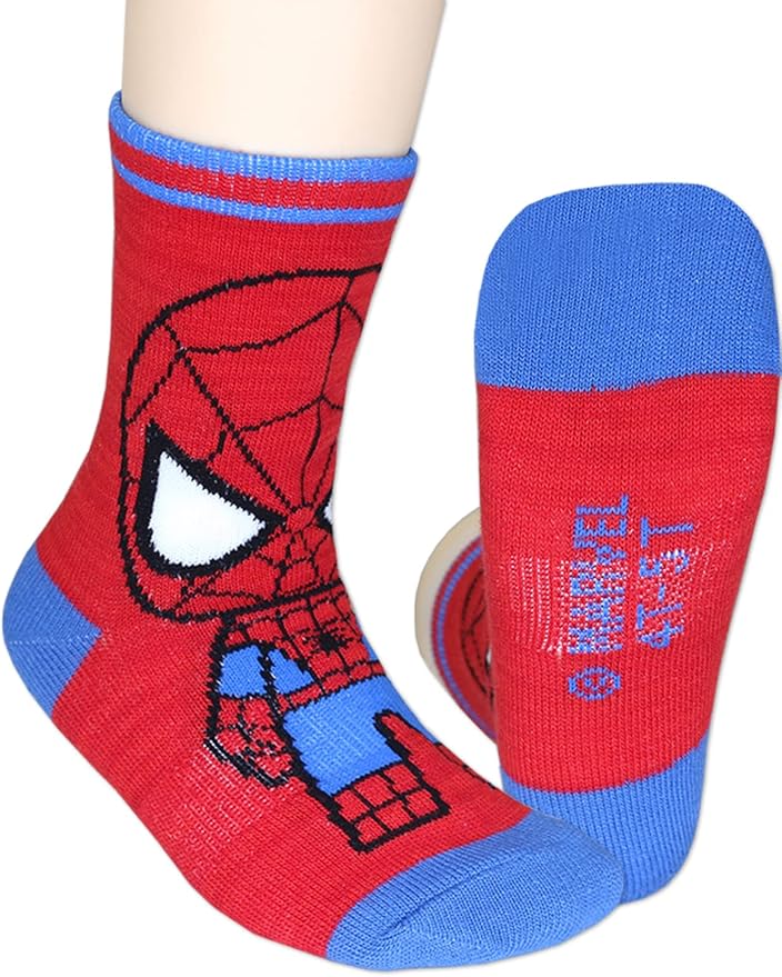 Super Hero Adventures Spider-Man Boys Toddler 6 pack Crew Socks