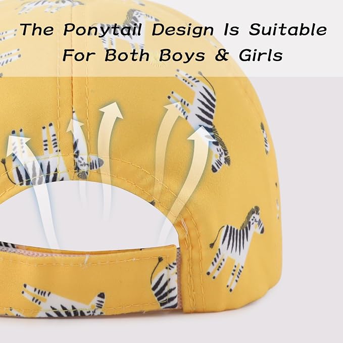 Peecabe Toddler Baseball Hat Novelty Boy Girl Sun Cap Flat Brim Kid Baseball Hats 6M-8Y