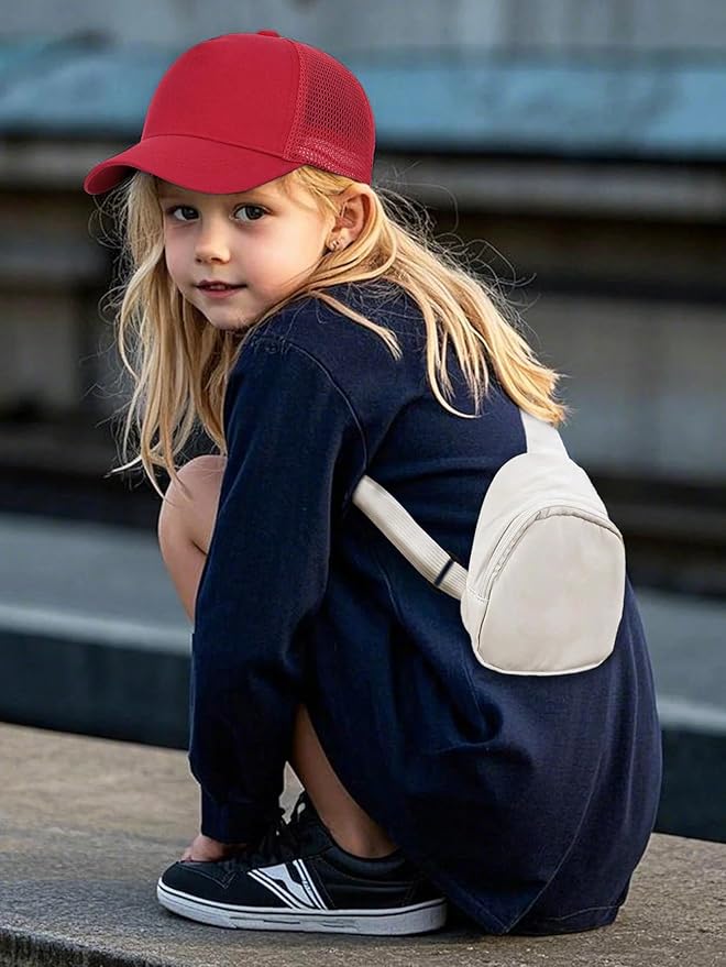 Edoneery Baseball Cap for Kids-Adjustable Washed Cotton Golf Toddler Hat for Boys & Girls