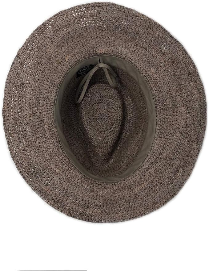 Wallaroo Hat Company – Women’s Malibu Fedora – Wide Brim Natural Fiber Sun Hat with Adjustable Sizing for Medium Crown Sizes