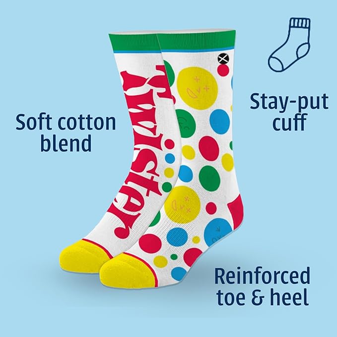 Odd Sox – Big Kids 8-Pack Novelty Themed Crew Socks Bundle-Shoe Sizes 3–5 –Soft, Comfortable, Great Durable Gift for Kids