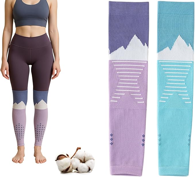 CHUNFO Womens BreathFlex Compression Leg Sleeves Size5-8.5,360° Support,Breathable Anti-Slip, Running Cycling Yoga& More