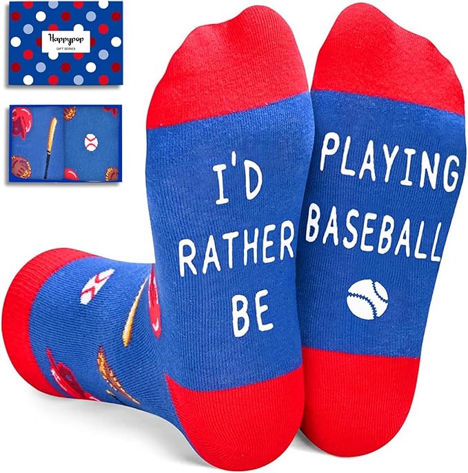 HAPPYPOP Sports Gifts for Kids - Soccer Baseball Basketball Hockey Volleyball Socks
