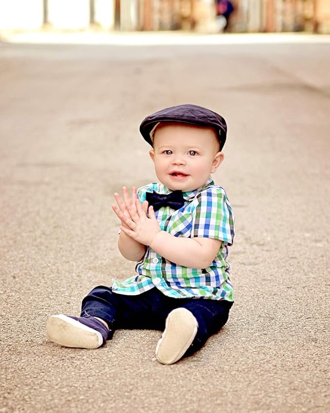 Born to Love Infant, Toddler Boys Pinstripe Driver Cap Baby Hat