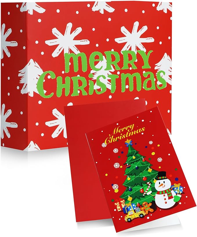 6 Pack Christmas Socks for Boys Girls + Gift Box, Kids Novelty Xmas Crew Stocking