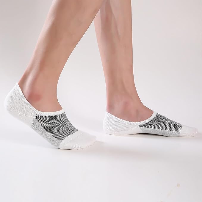 WANDER No Show Socks Mens 7/8 Pair Cotton Thin Non Slip Low Cut Men Invisible Sock 6-8/9-11/12-14