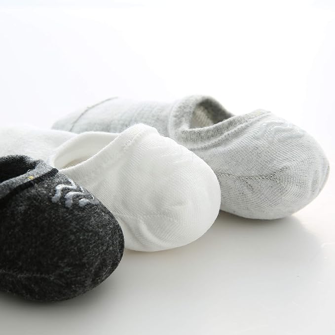 WANDER No Show Socks Mens 7/8 Pair Cotton Thin Non Slip Low Cut Men Invisible Sock 6-8/9-11/12-14