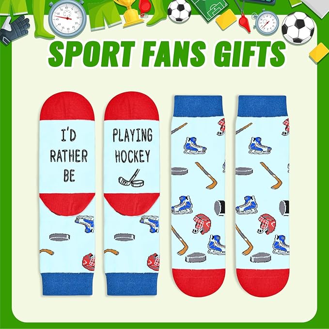 HAPPYPOP Gifts for Boys Girls - Basketball Baseball Hockey Football Softball Socks