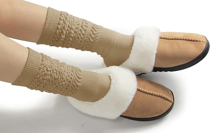 Slouch Socks Women - Knee High Scrunch Socks - Boot Sock for Womens Size 5-11
