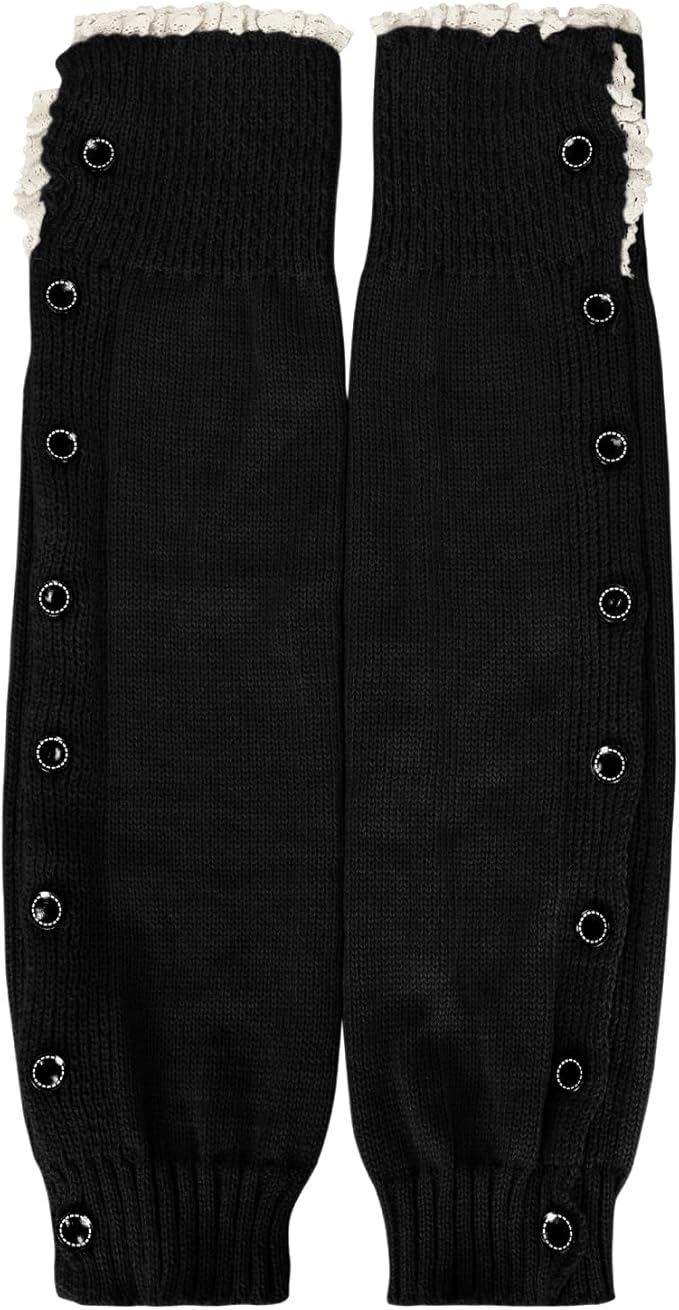 Lebaley Kawaii Leg Warmers for Girls Women - Japanese Lolita Leg Warmers Y2K Harajuku Leg Cover Stockings Kawaii Knit Socks
