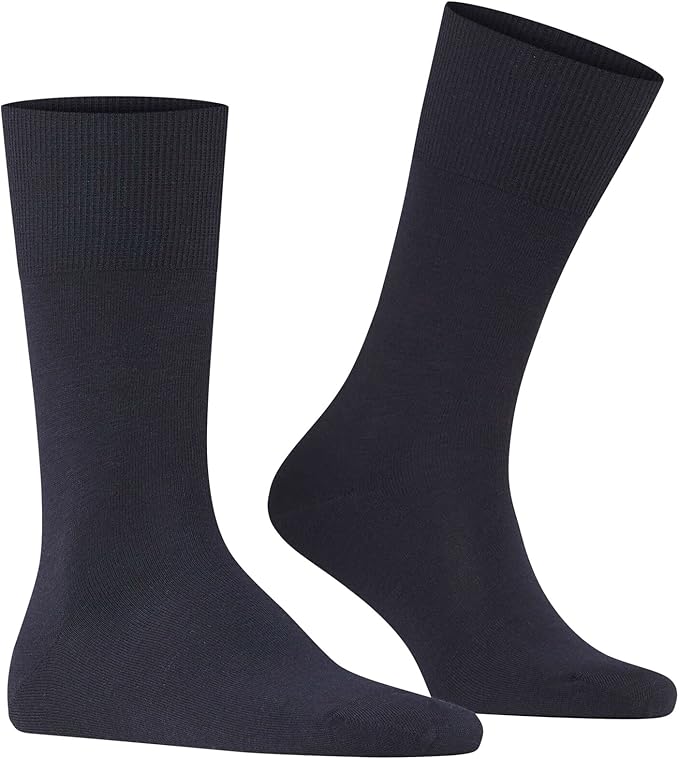 FALKE Men's Airport Dress Socks, Premium Merino Wool Cotton Blend, Sustainable Luxury, Eco-Friendly Business Casual, 1 Pair