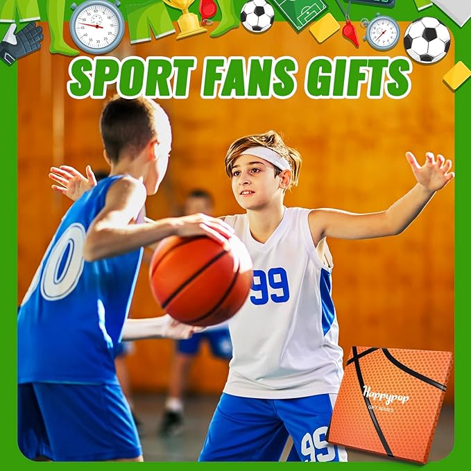 HAPPYPOP Gifts for Boys Girls - Basketball Baseball Hockey Football Softball Socks