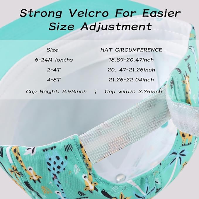 Peecabe Toddler Baseball Hat Novelty Boy Girl Sun Cap Flat Brim Kid Baseball Hats 6M-8Y