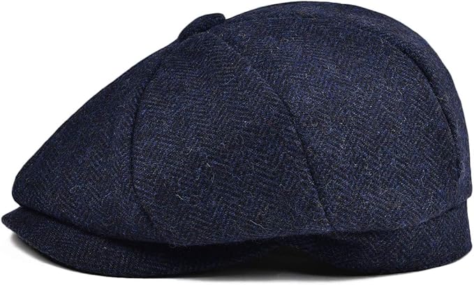 Boys Vintage Newsboy Cap Tweed Flat Beret Cabbie Hat for Kids Toddler Pageboy