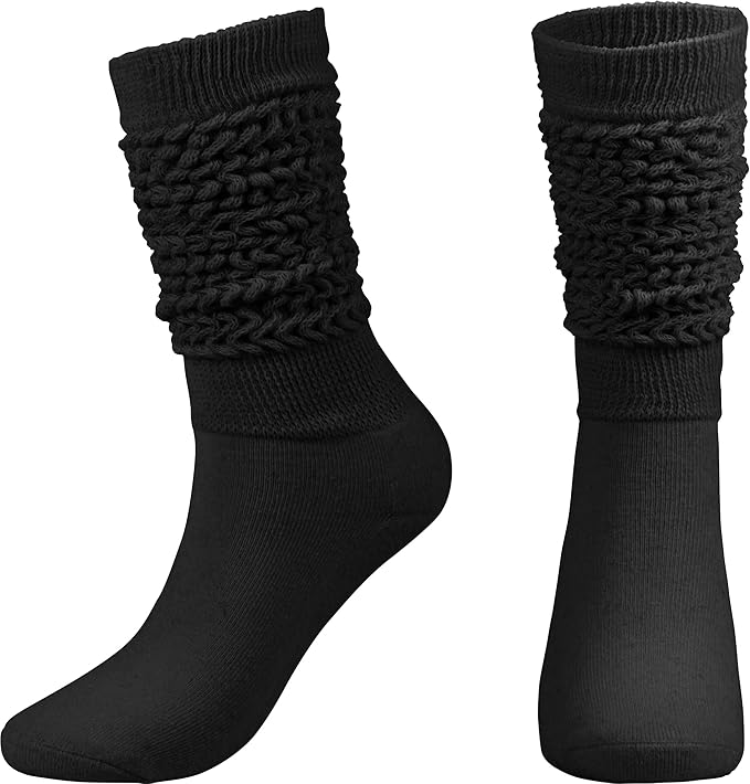 Slouch Socks Women - Knee High Scrunch Socks - Boot Sock for Womens Size 5-11