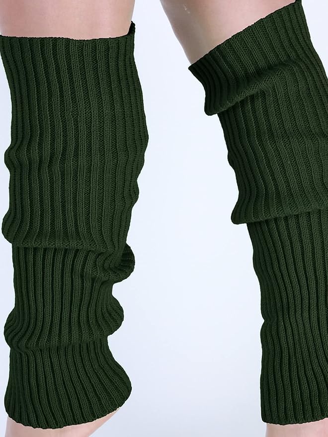 Milumia Women's Ribbed Knit Leg Warmers Y2K 80s Boot Long Socks
