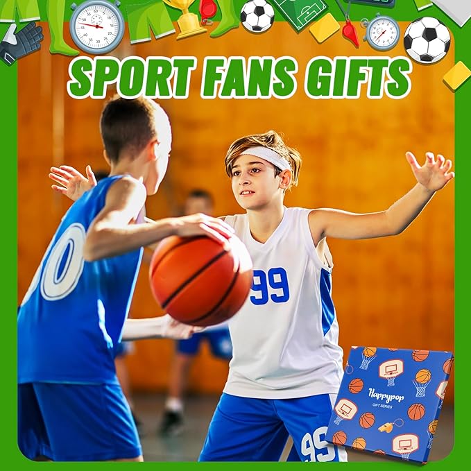 HAPPYPOP Sports Gifts for Kids - Soccer Baseball Basketball Hockey Volleyball Socks