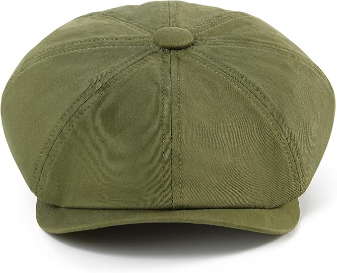 Kids Boys Cotton Newsboy Cap 8 Panel Beret Cabbie Hat for Toddler