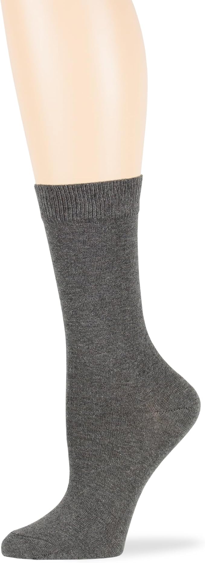 7BigStars Women's Cotton Dress Socks - 4 Pack L/M - Solid Assorted Crew Calf Black Brown Blue Grey Beige Khaki Olive Green