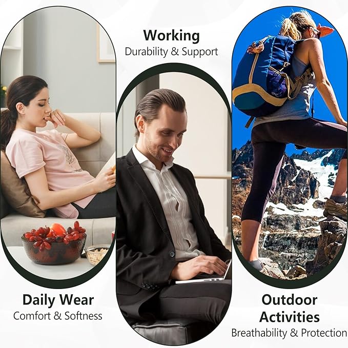 +MD 6 Pairs Ankle Socks for Women and Men, Bamboo Viscose Smell Control Cushioned Sole Casual Low Cut Socks