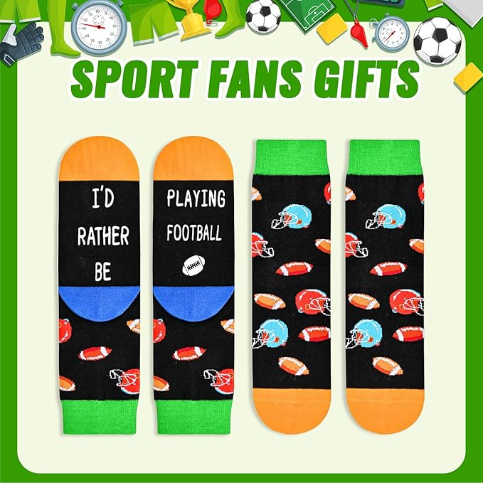 HAPPYPOP Gifts for Boys Girls - Basketball Baseball Hockey Football Softball Socks