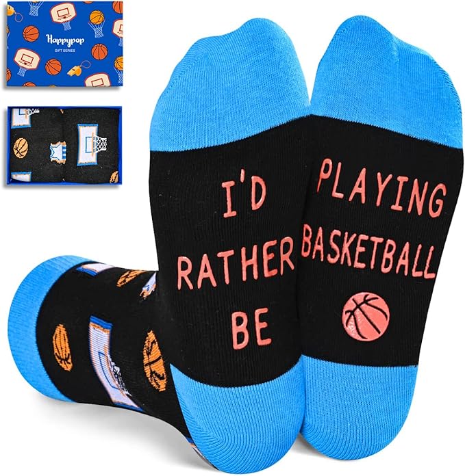 HAPPYPOP Sports Gifts for Kids - Soccer Baseball Basketball Hockey Volleyball Socks