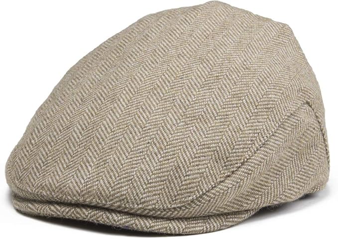Kids Wool Tweed Newsboy Flat Cap Herringbone Boy Infant Toddler Child Youth Beret Hat