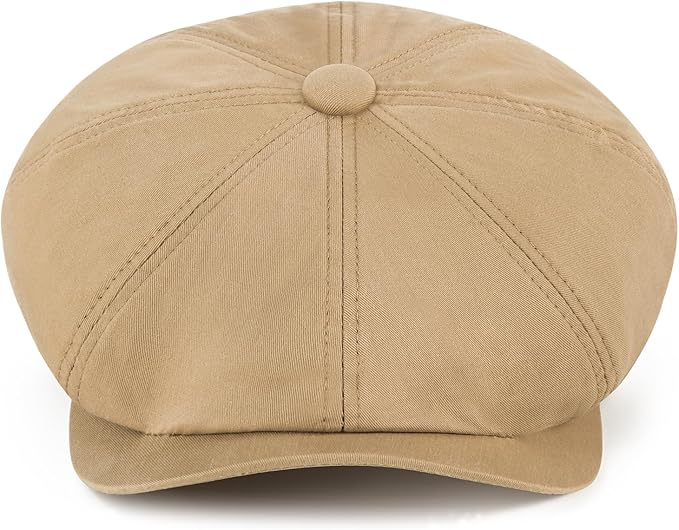 Kids Boys Cotton Newsboy Cap 8 Panel Beret Cabbie Hat for Toddler