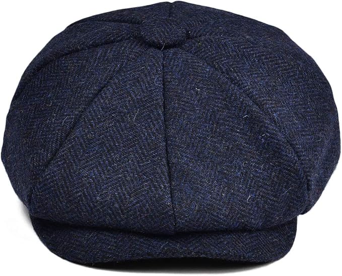 Boys Vintage Newsboy Cap Tweed Flat Beret Cabbie Hat for Kids Toddler Pageboy