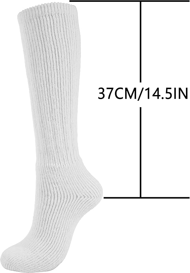 BomKinta Thick Slouch Socks Women - Long Soft Scrunch Knee High Boot Socks - Stack Socks for Women 3 Pair Pack Size 5-10