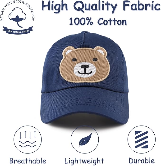 Baby Baseball Cap Toddler Boys Girls Sun Hat Kids Adjustable Cotton Caps Lightweight Trucker Hats