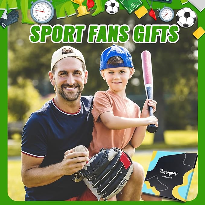 HAPPYPOP Gifts for Boys Girls - Basketball Baseball Hockey Football Softball Socks