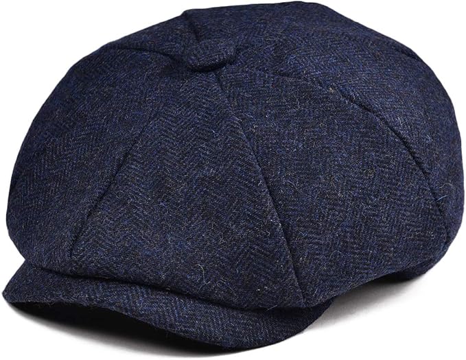 Boys Vintage Newsboy Cap Tweed Flat Beret Cabbie Hat for Kids Toddler Pageboy