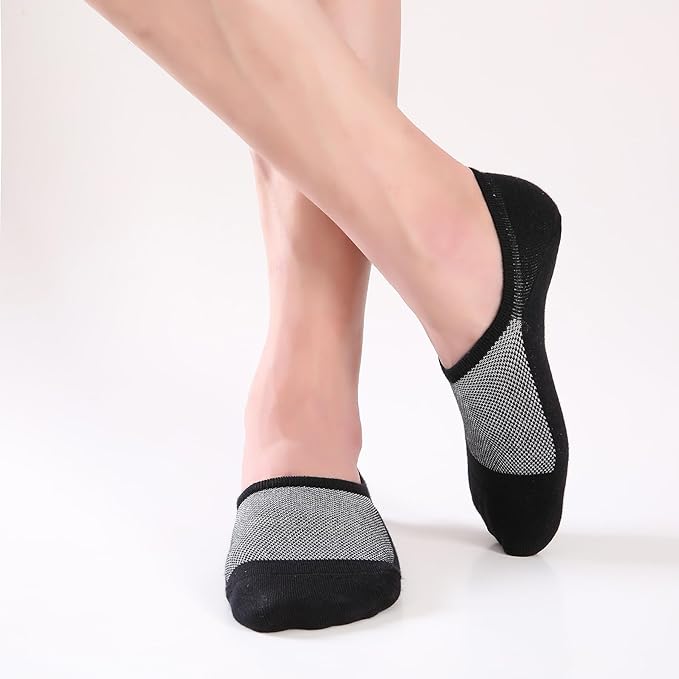 WANDER No Show Socks Mens 7/8 Pair Cotton Thin Non Slip Low Cut Men Invisible Sock 6-8/9-11/12-14
