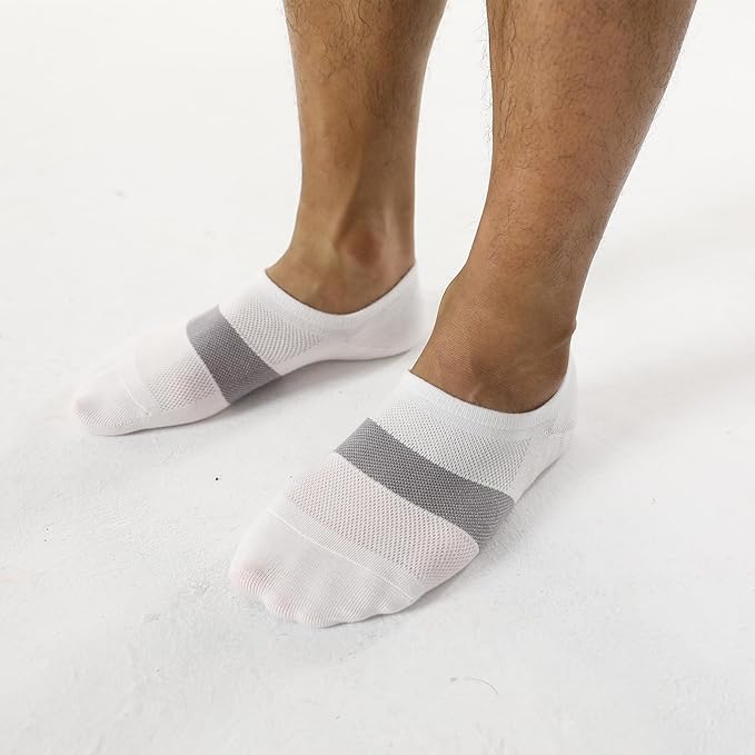 WANDER No Show Socks Mens 7/8 Pair Cotton Thin Non Slip Low Cut Men Invisible Sock 6-8/9-11/12-14