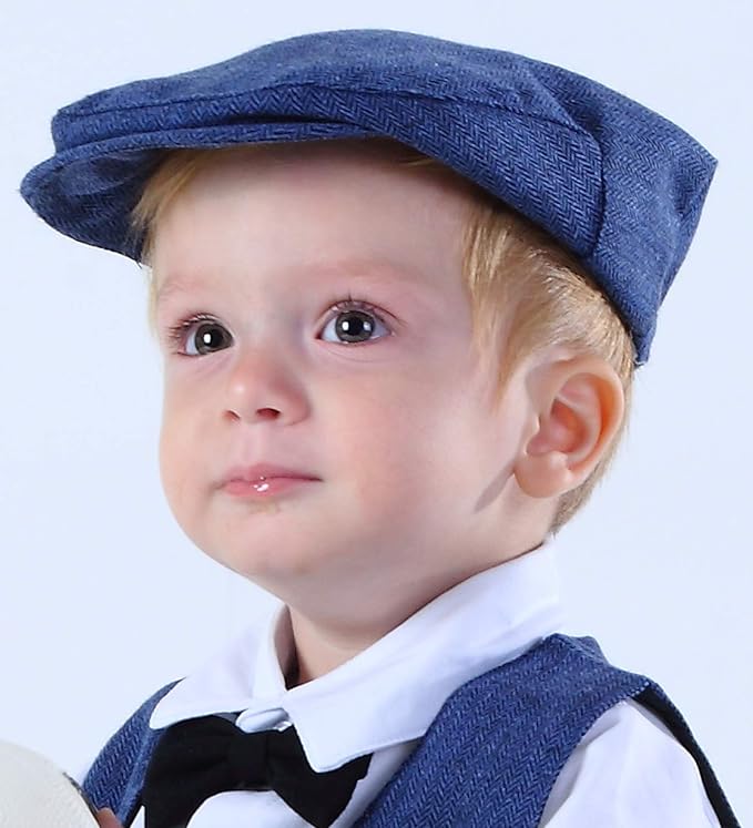 A&J DESIGN Baby Boys Tweed Vintage Drivers Cap Kids Beret Hat