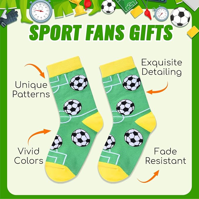 HAPPYPOP Animal Lover Gifts for Boys Girls - Funny Socks for Kids, Silly Shark Socks 4-12 Years